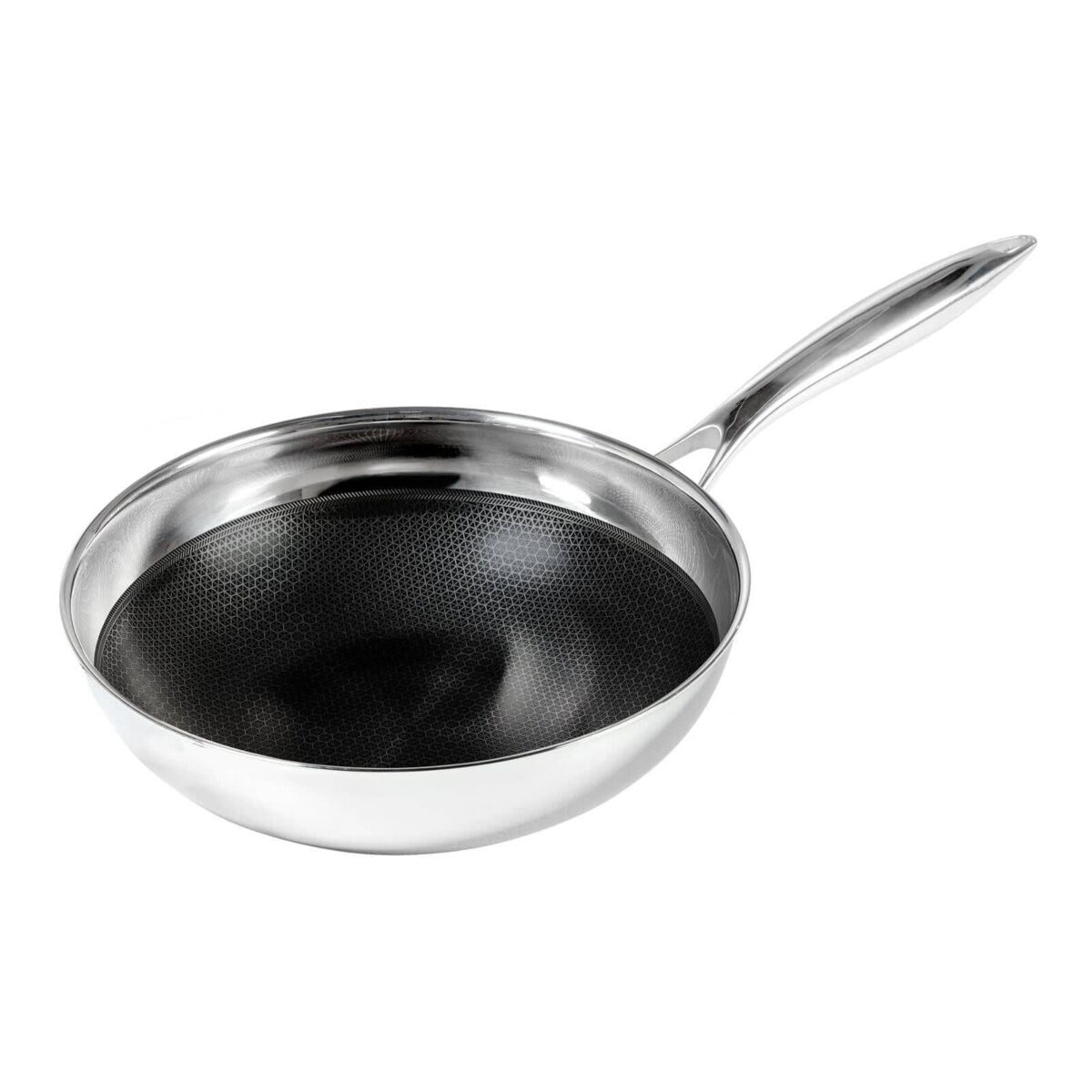 e174aaf1-9b0c-4b7d-8883-fbb7a43a2825.jpg Frieling - Black Cube 9-1/2 Inch 2.5 Quart Stainless/Nonstick Hybrid Chef's Pan - Silver