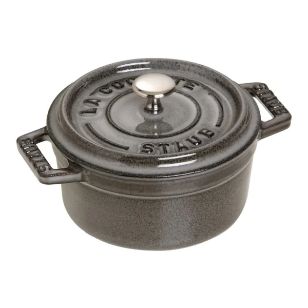 e2d3079e-69a9-4302-a4f9-01fecded231c.jpg Staub - Cast Iron 0.25-qt Mini Round Cocotte - Graphite Grey
