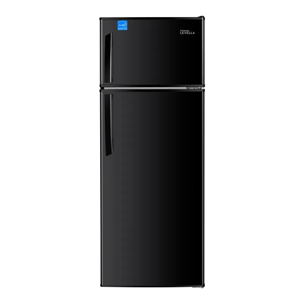 e4e9b195-9917-4030-9bb9-75bf5b98feee.jpg Premium Levella - 7.3 CuFt Top-Mount Refrigerator with Three Door Balconies - Black
