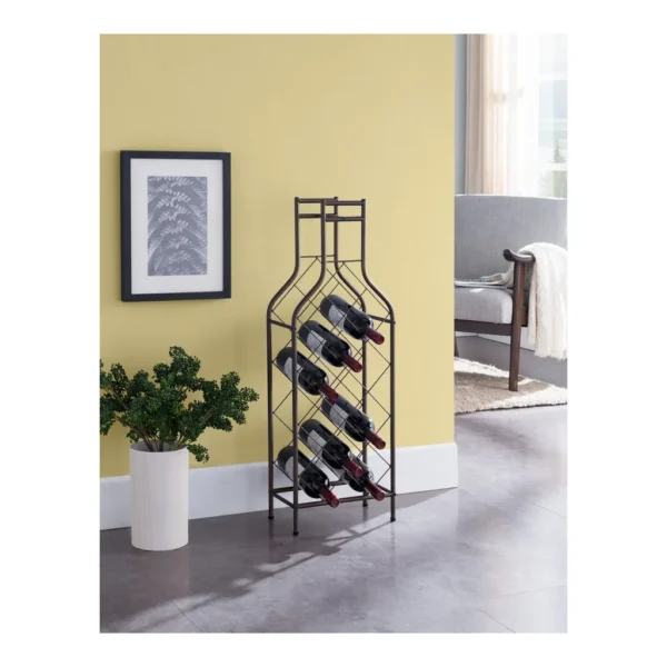 e5ab4079-98df-49cf-be15-e5cd63859129.jpg Kings Brand Furniture - 12 Bottles Freestanding Floor Metal Wine Rack Wine Bottle Holders Stands for Home - Dark Gray