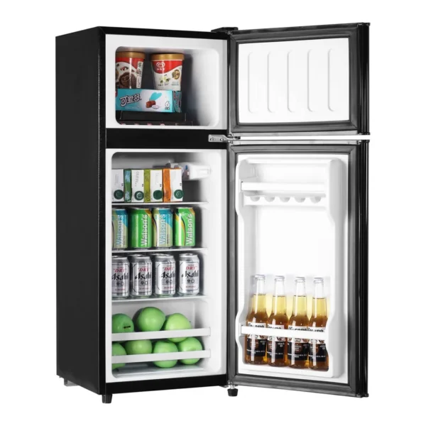 e5c2adde-87cd-43cc-b21d-781cae764341.jpg Loheer - 3.2 Cu. Ft. 2-Door Compact Mini Fridge with Separate Freezer & LED Light - Black