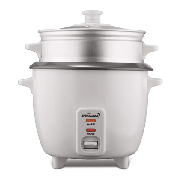 e7f07bef-de4c-4eb4-8fec-a7e57a6e3dc0.jpg Brentwood 31083294M 5 Cup Rice Cooker/Non-Stick with Steamer – White