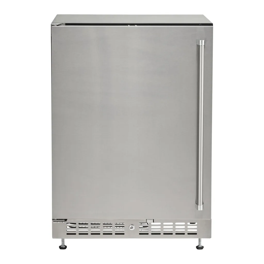 e8519331-e84d-4e87-868b-234ce1506813.jpg Coyote - Outdoor Living 24" 5.1 Cu. Ft. Built-in Compact Refrigerator with Reversible Hinge - Stainless Steel