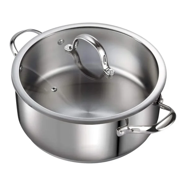 e9434760-f8f5-4ef6-9d40-4b6831a940a6.jpg Cooks Standard - Classic 7qt S/S Large Dutch Oven Casserole W/Glass Lid, for Soup, Stew, Chili & Pasta, Compatible with All Stovetops - Stainless Steel
