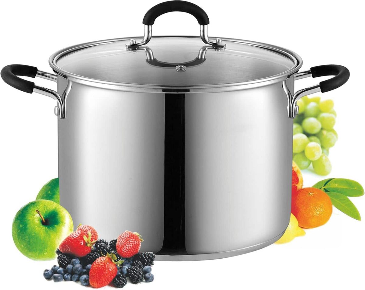 e94f5693-a801-442d-84ed-93327b3f3701.jpg Cook N Home - Stockpot Saucepot 8-Quart with Lid Induction Compatible - Stainless Steel