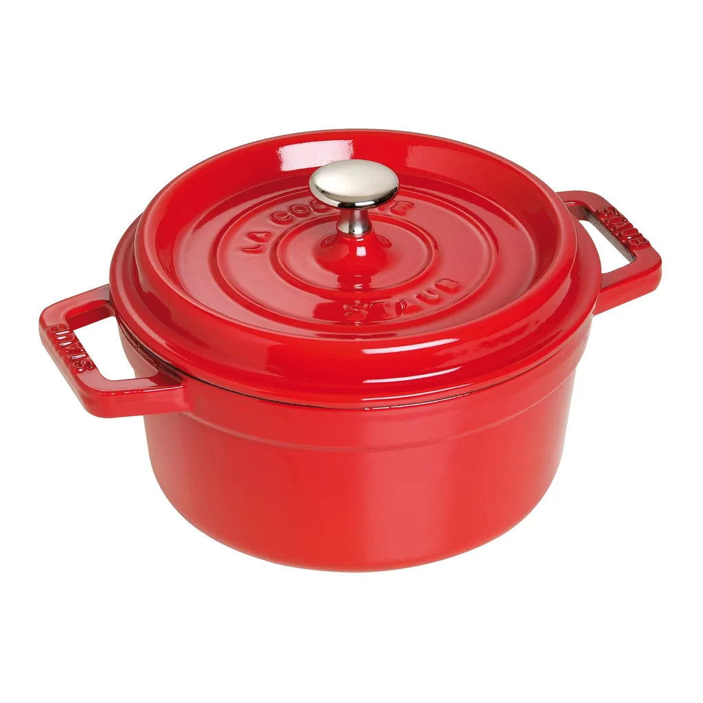 ea9e207a-3bf9-4509-a031-42092aa50197.jpg Staub - Cast Iron Round Dutch Oven, Made in France, 2.75-qt - Cherry