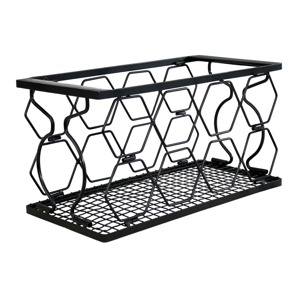 ebe36a52-628b-4c30-b7be-a884c0654fa7.jpg Sunnydaze - 8-Bottle Collapsible Wire Tabletop Wine Rack - Black
