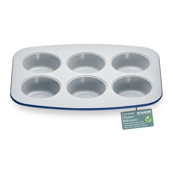 ebe6873c-6ed8-456c-8d9d-777ca3fd9b59.jpg Bakken- Swiss - Bake with Elegance: 6-Cup Pan Set – Non-Toxic Ceramic, PFOA/PFAS Free, Heavy-Duty Steel, 5 Stylish Colors - Blue