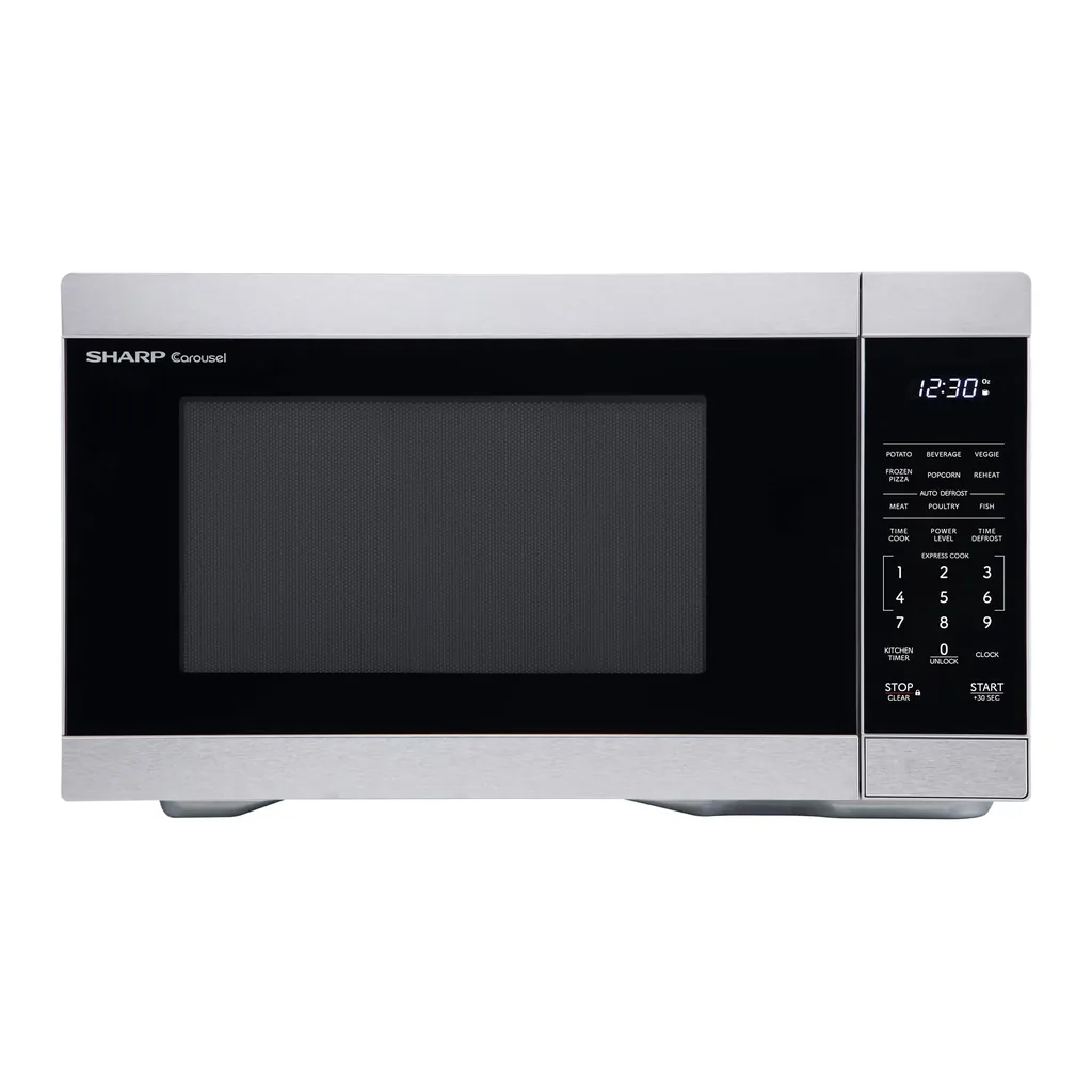 ecb8fe5f-16ec-408b-9cc0-dbadf294f962.jpg Sharp - 1.1 cu ft Countertop Microwave - Stainless Steel