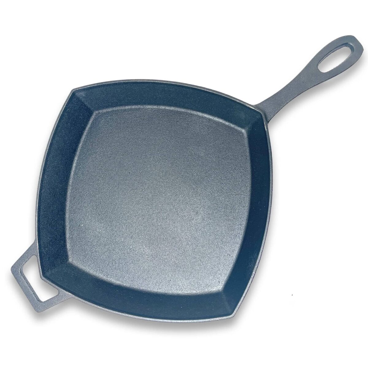 edf39b40-737b-4f91-8791-3245ff3863c0.jpg Bayou Classic - 12 Inch Square Cast Iron Cooking Skillet Pan with Helper Handle - Black