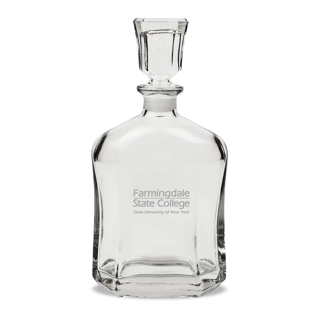 ee0d1825-8354-4a3c-8ad8-4ccc10906c6d.jpg Jardine - SUNY Farmingdale State Rams 23.75oz. Crystal Whisky Decanter - Multicolor