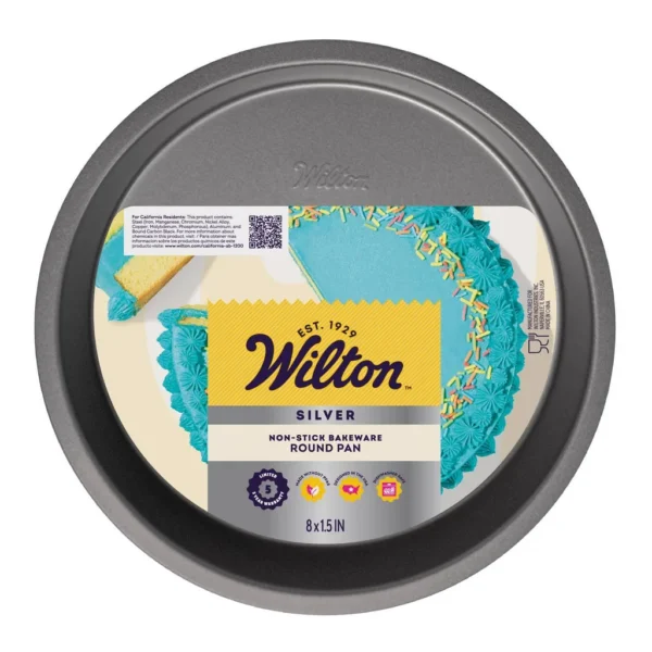 ee448db0-7d3c-4aab-965d-d8de829e1a63.jpg Wilton - Silver 2 in. L 8 in. Round Cake Pan Black 1 pc