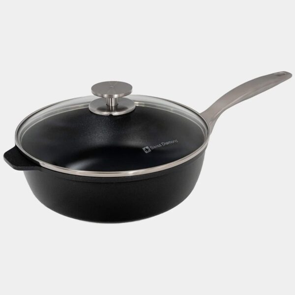 ee9a9510-ece8-4b63-ad26-4955e9088edc.jpg Swiss Diamond - CHD Nonstick Saute Pan with Glass Lid, 3.2 qt - Black