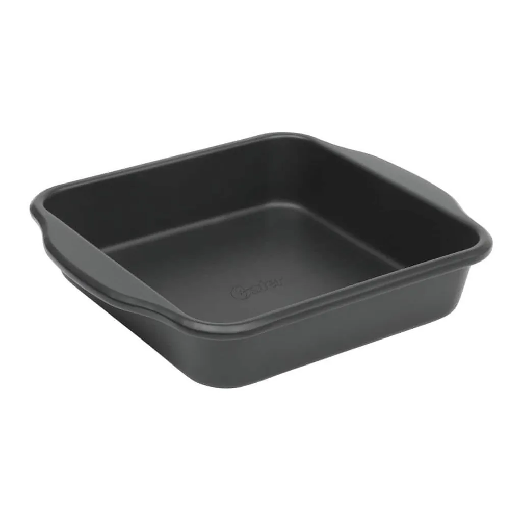ee9b674a-6bdc-4947-bd02-f3fd55cbfde2.jpg Oster - Teston Platinum Collection 8 Inch Nonstick Carbon Steel Square Cake Pan - Matte Black