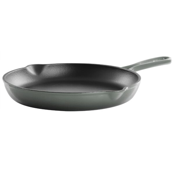 efdfaa52-a438-491e-b595-c73f9592ba4c.jpg MegaChef - Round 10.25 Inch Enameled Cast Iron Skillet in Gradient - Gray