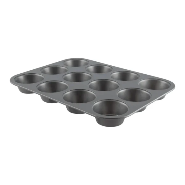 f11a6d05-8469-41ca-b7db-b5b87c71c63e.jpg Range Kleen - B14M12 Nonstick Muffin and Cupcake Pan, 12 Cup - Alluring grey color