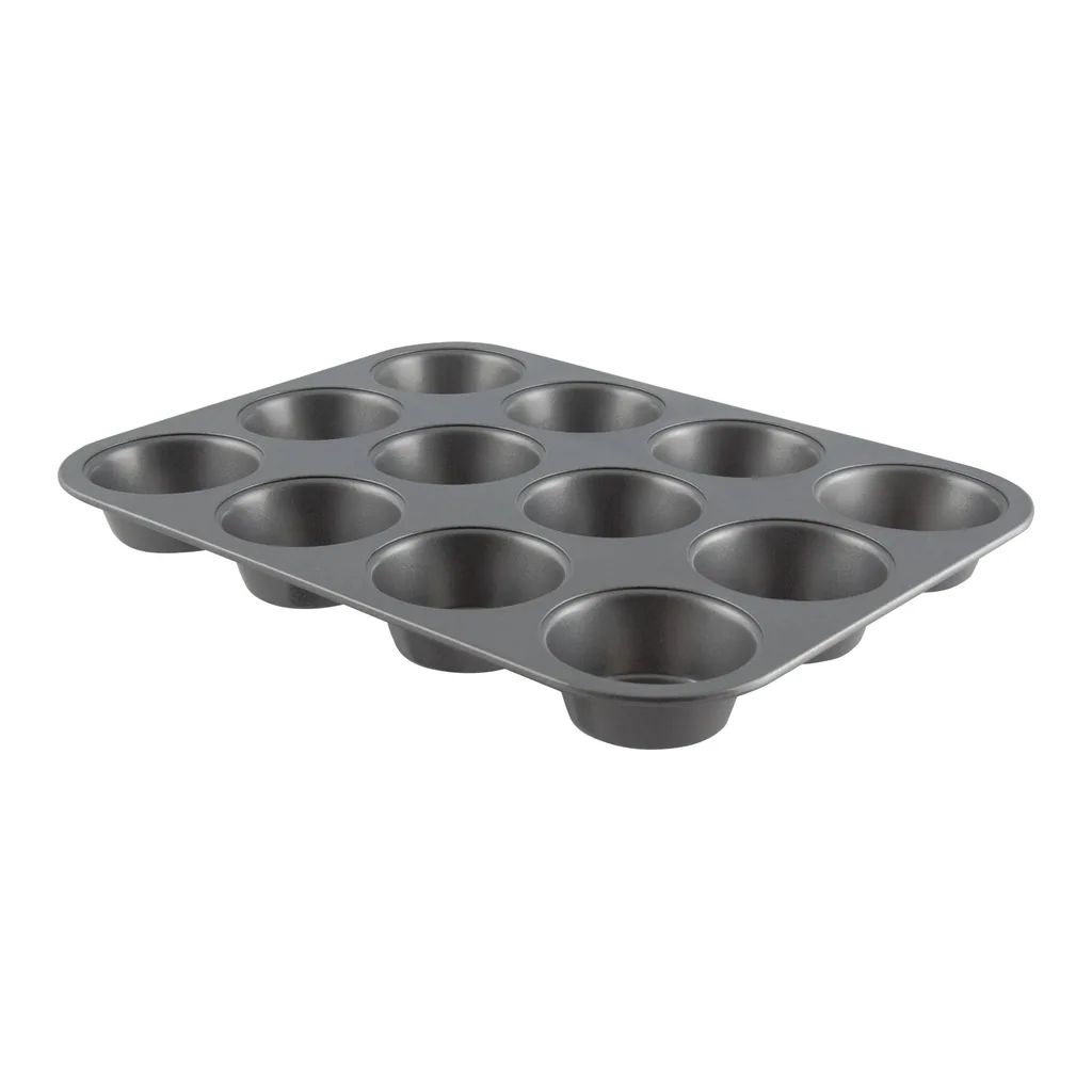 f11a6d05-8469-41ca-b7db-b5b87c71c63e.jpg Range Kleen - B14M12 Nonstick Muffin and Cupcake Pan, 12 Cup - Alluring grey color