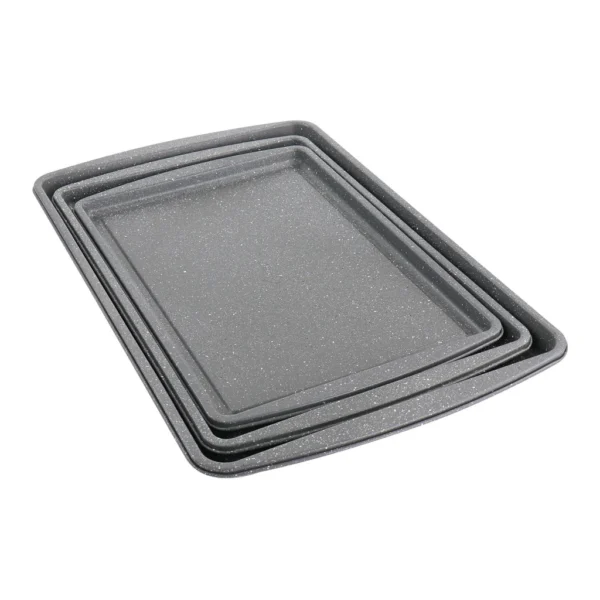 f1d6253f-9409-4a72-be9b-125f4f05854e.jpg Oster - 3 Piece Carbon Steel Cookie Sheet in Greystone - Gray