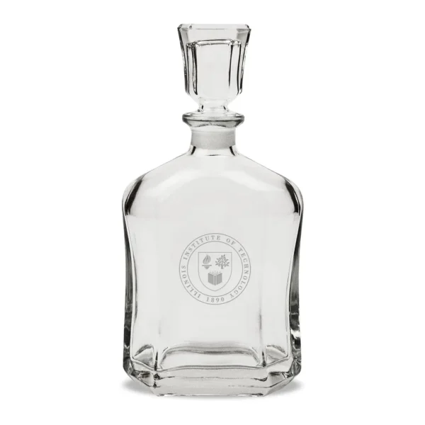 f2d4d967-b5f6-40f1-8b0a-085e06968350.jpg Jardine - Illinois Tech Scarlet Hawks 23.75oz. Crystal Whisky Decanter - Multicolor