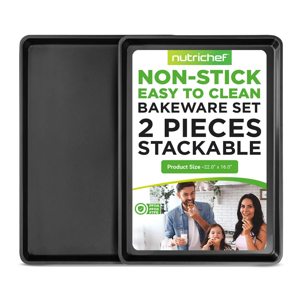 f576a520-9e87-4be4-9fe4-9b02923e8709.jpg NutriChef - 2-Piece XL Mega Cookie Sheet Baking