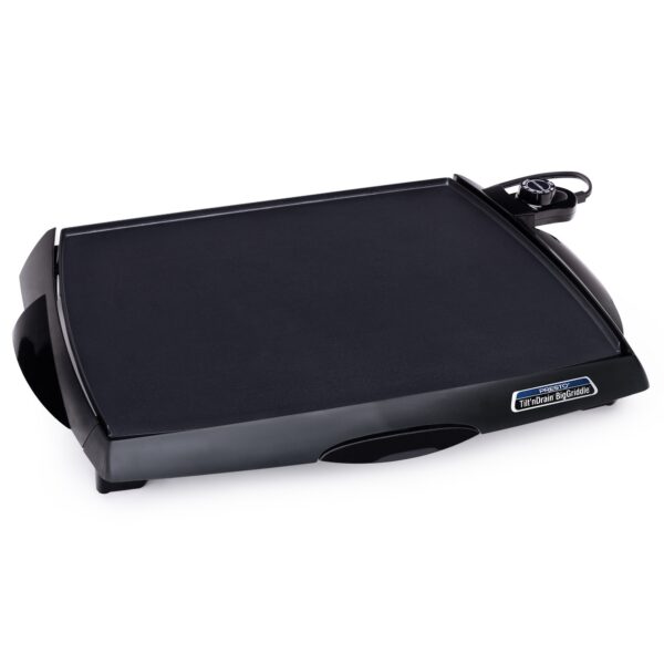f785bb9b-d738-45ff-b22d-1fc521d59f55.jpg Presto - Tilt 'n Drain Electric BigGriddle with Nonstick Ceramic Cooking Surface - Black