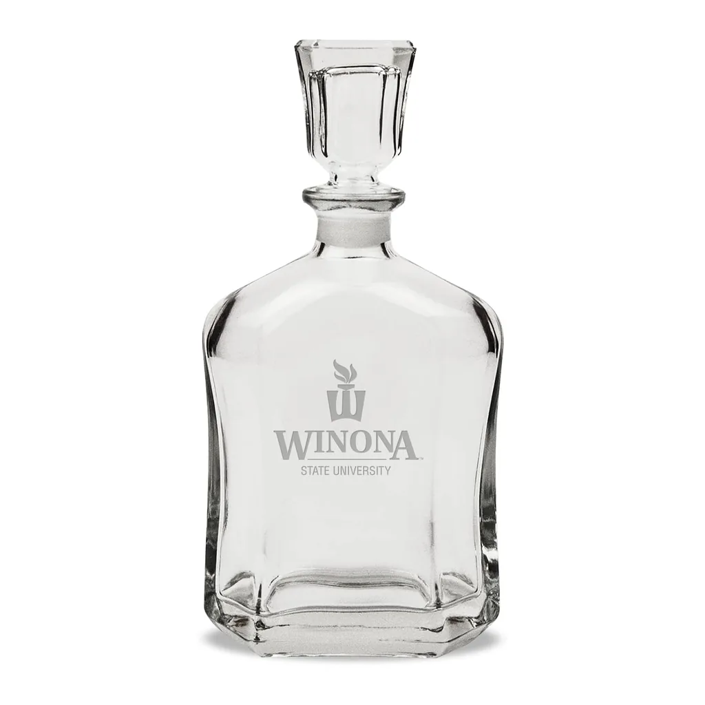 fa073dd3-2a89-4cc8-ab5f-1300793d7281.jpg Jardine - Winona State Warriors 23.75oz. Crystal Whisky Decanter - Multicolor
