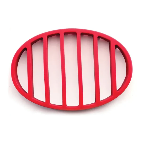 fb53f88e-5bad-47b6-b37d-97f8f8211ec7.jpg Norpro - Oval Silicone Roast Rack, 9 x 6 Inch - Red