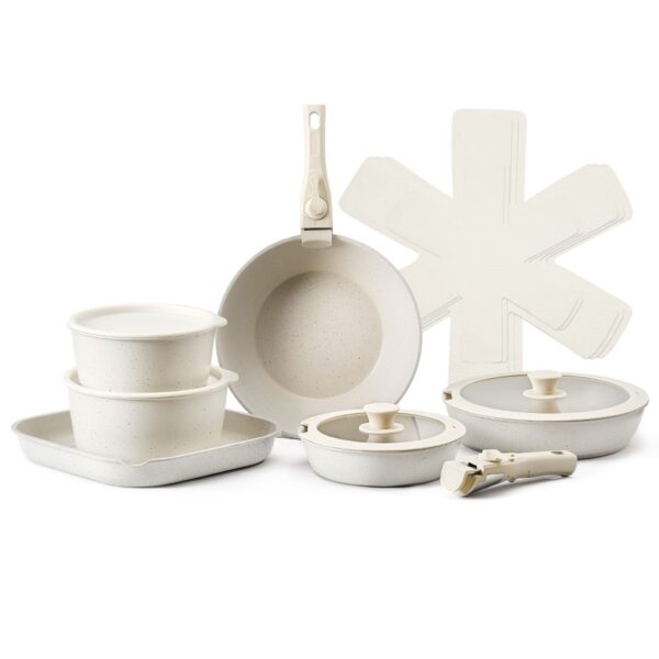 fb549cfa-5832-49f7-918f-2aa2481b60db.jpg VEVOR - 17 Piece Pots and Pans Set Nonstick,Detachable Handle Cookware, Space Saving Induction cookware set,Kitchen Cooking Sets - White