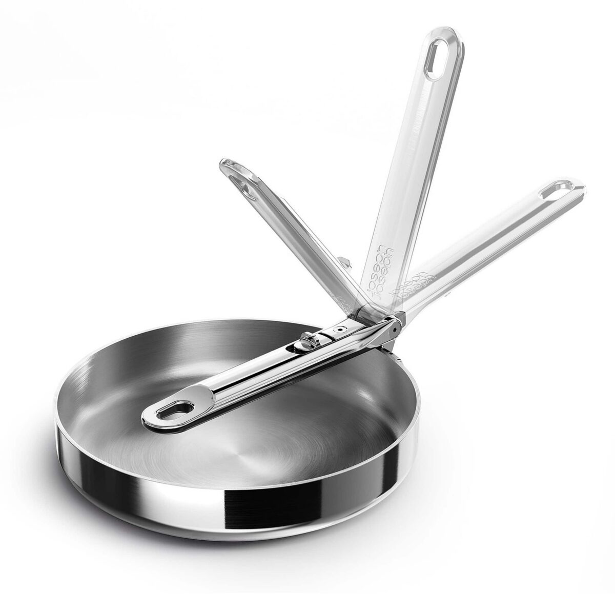 fb667a34-a86e-4e8d-95f1-7c58ab067539.jpg Joseph Joseph - Space Steel 8'' Frying Pan with Folding Handle - Stainless Steel