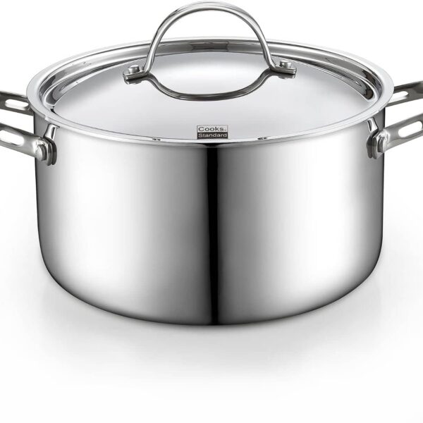 fb69763d-054f-4634-9bd6-4ea8ff89868e.jpg Cooks Standard - multi-ply clad dutch oven with lid 6qt - Stainless Steel