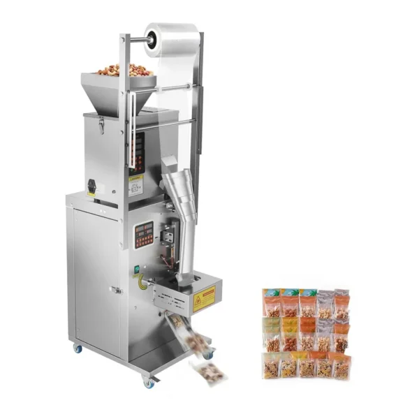 fb747e84-88f8-4c23-9bcc-e6661c954a53.jpg VEVOR SBF-200-V1 Powder Filling and Sealing Machine, 3-200g(0.01-0.44lbs) Automatic Particle Granule Packaging Machine, Stainless Steel – Silver