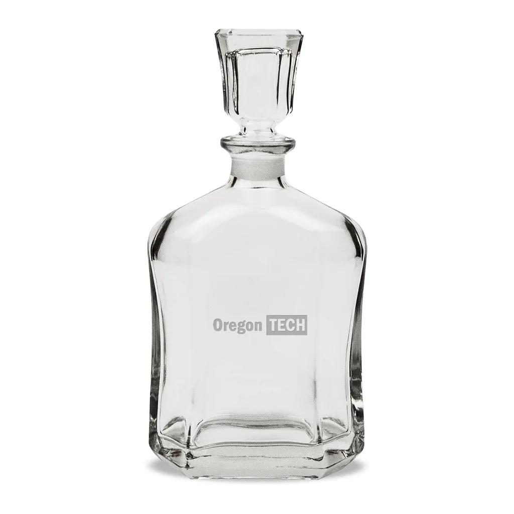 fbff30b9-2460-4391-9aa3-f69d22904903.jpg Jardine - Oregon Tech Hustlin' Owls Team Design 23.75oz. Crystal Whiskey Decanter - Multicolor