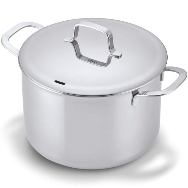 fe1a845e-caa8-43bf-bdb2-ae28513668cd.jpg Alva - Maestro 8-Quart Stainless Steel Stock Pot - Lasered Engrave Measurement, Oven Safe - Silver