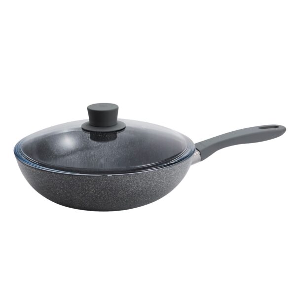 fe57c938-b560-4fca-94a5-39c4f7ed3baa.jpg ZWILLING - Parma Plus Ceramic 11-inch Aluminum Ceramic Nonstick Wok with Lid - Gray