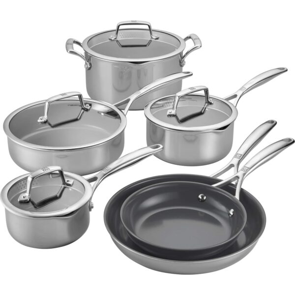 ff579706-5791-4984-be99-54e54467d9a4.jpg ZWILLING - Energy Plus 10-pc Ceramic Nonstick Cookware Set - Stainless Steel